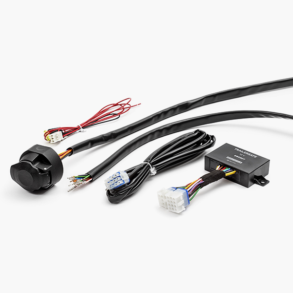 Fem olika sladdar till dragkrokskablage.